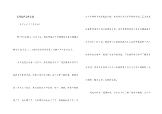 实习生产工作总结