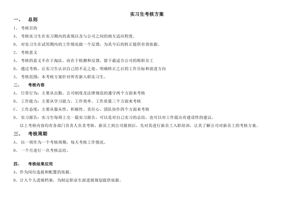 实习生考核表_第1页