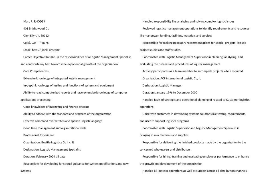 实习生英文个人求职简历模板_第2页