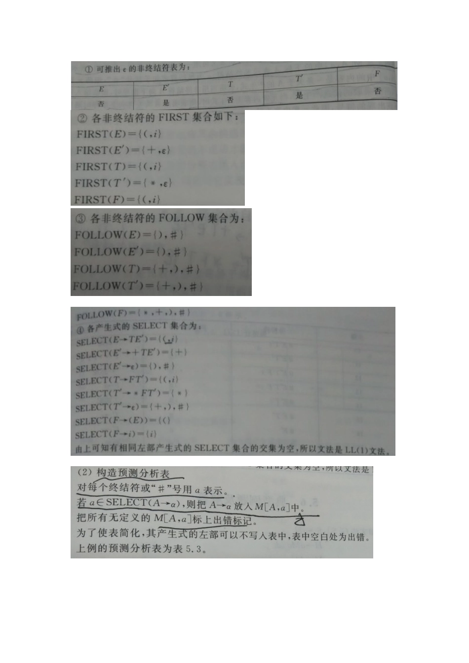 实验5ll语法分析程序的设计与实现_第2页
