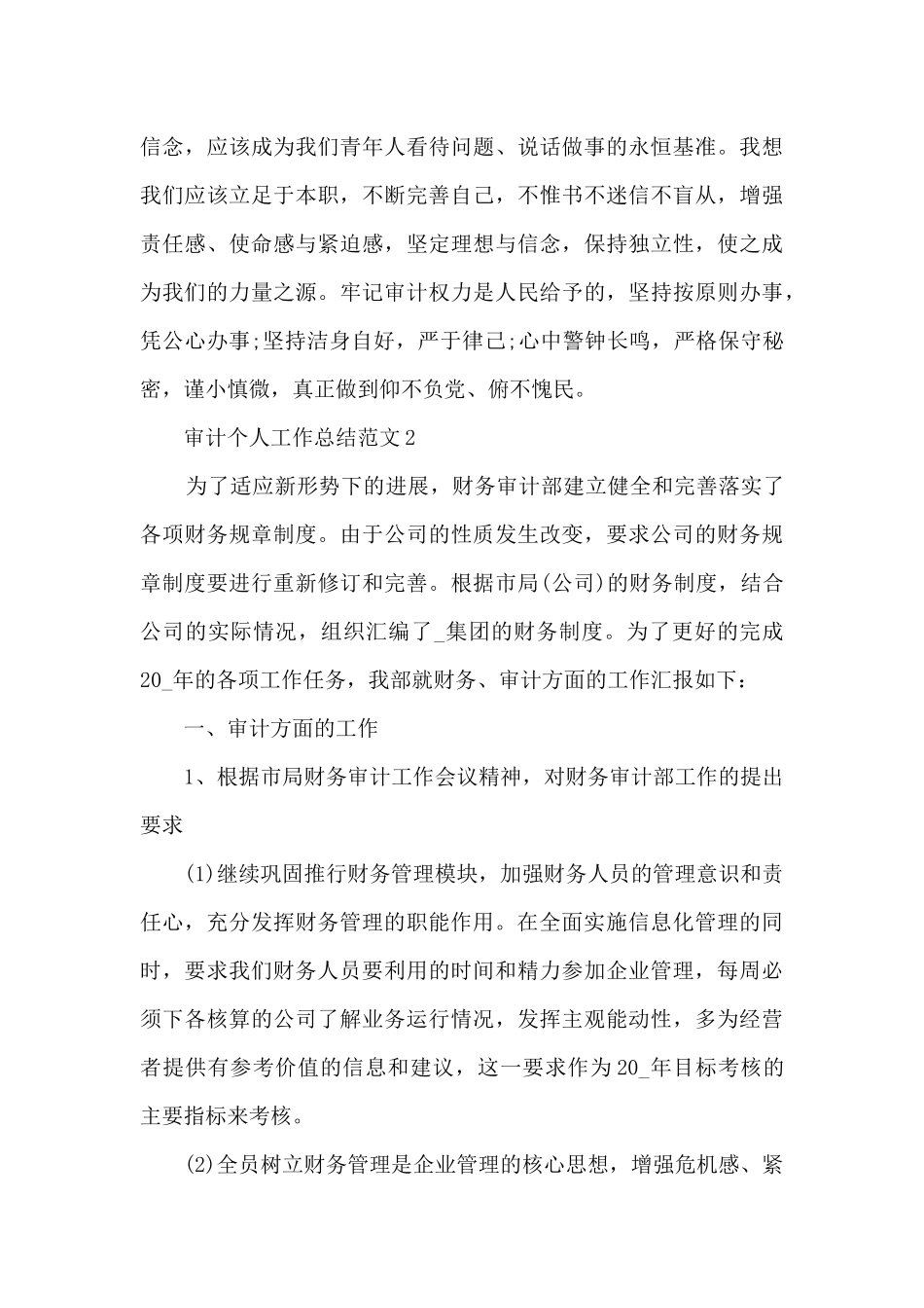 审计个人工作总结范文五篇_第3页