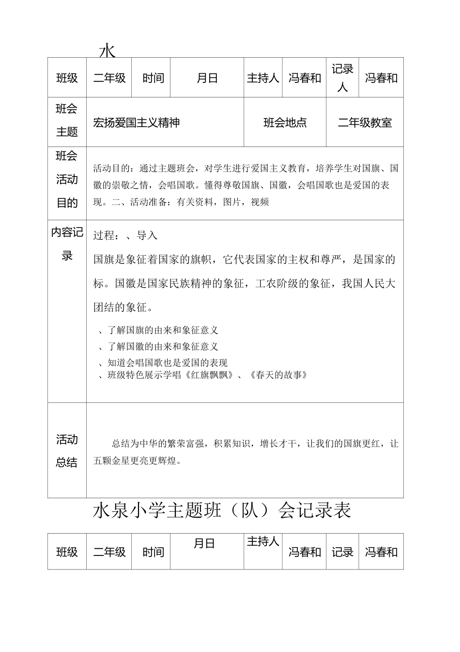 主题班会记录表_第3页