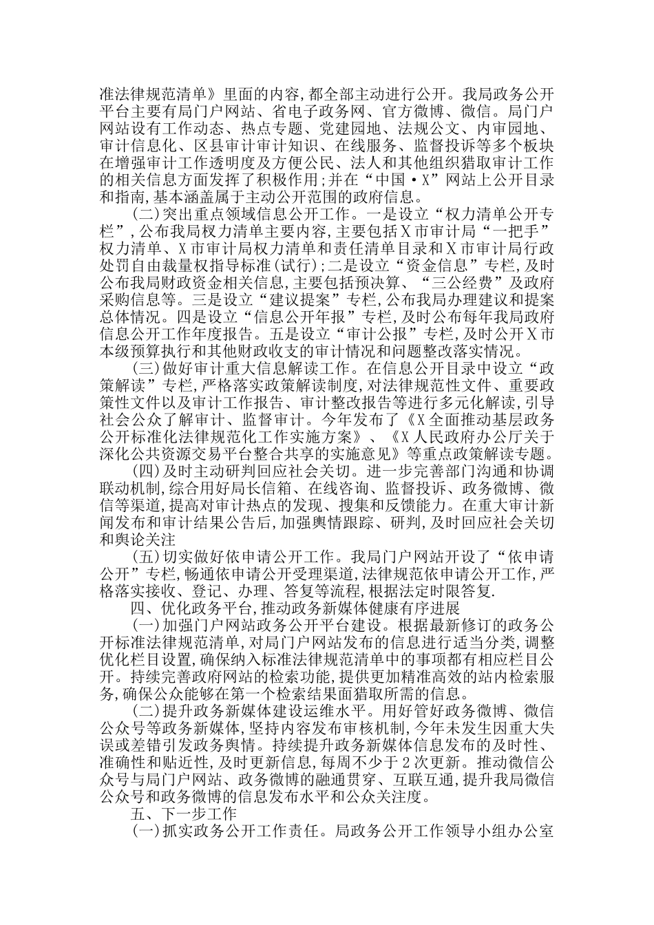 审计局关于2024年上半年政务公开工作的自查报告_第2页