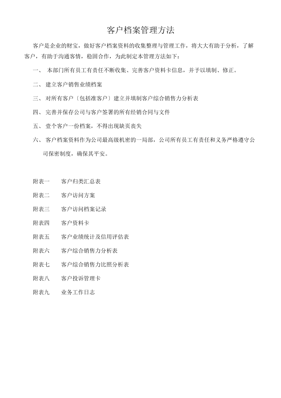 客户档案管理办法_第1页