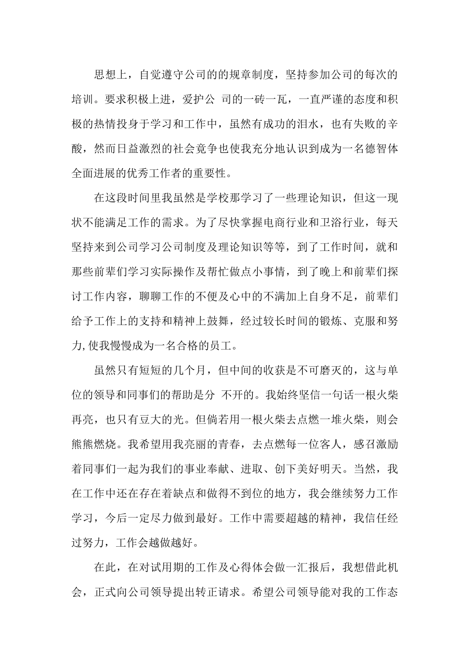 客服人员试用期转正工作总结_第2页