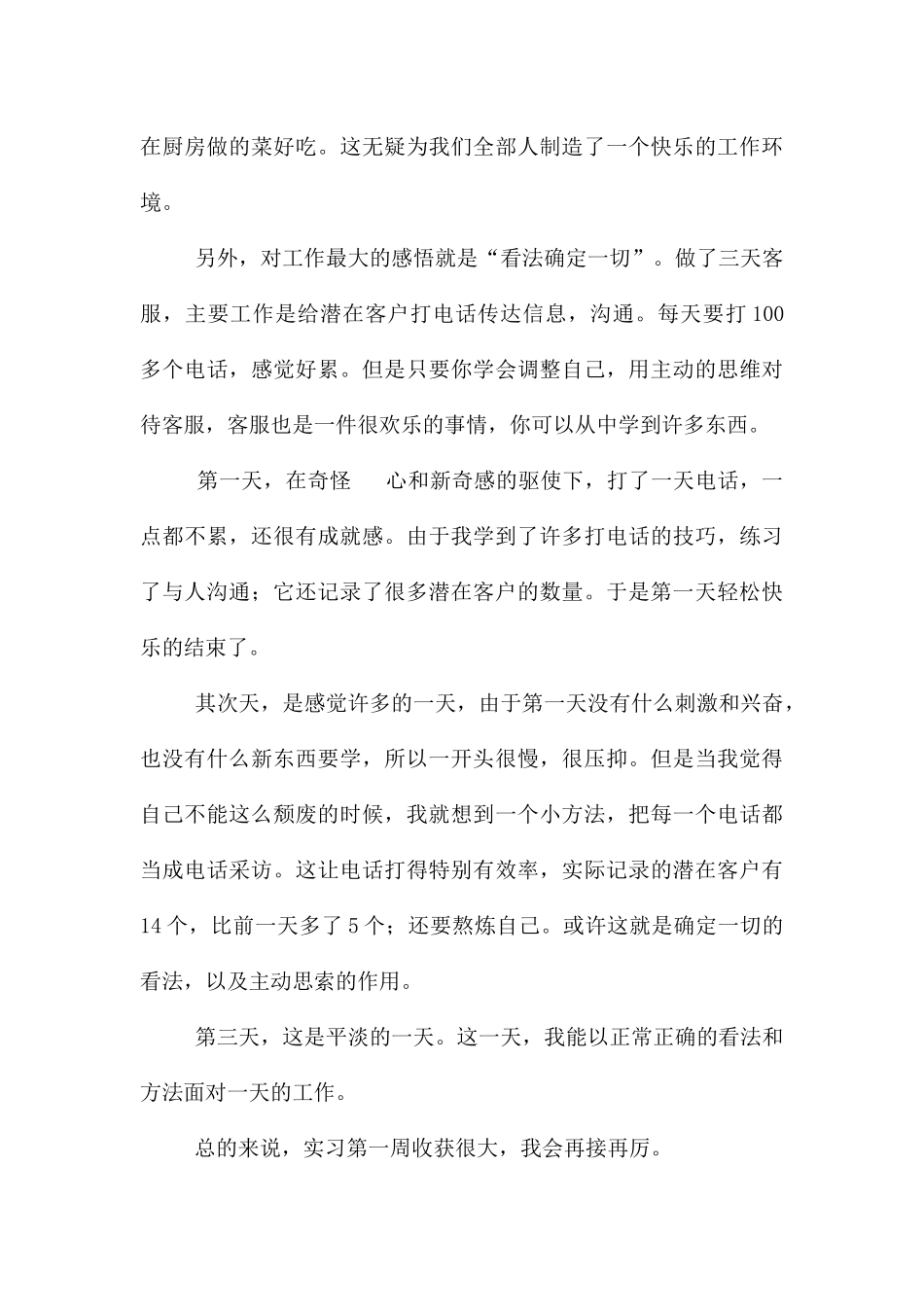 客服实习个人总结_第3页