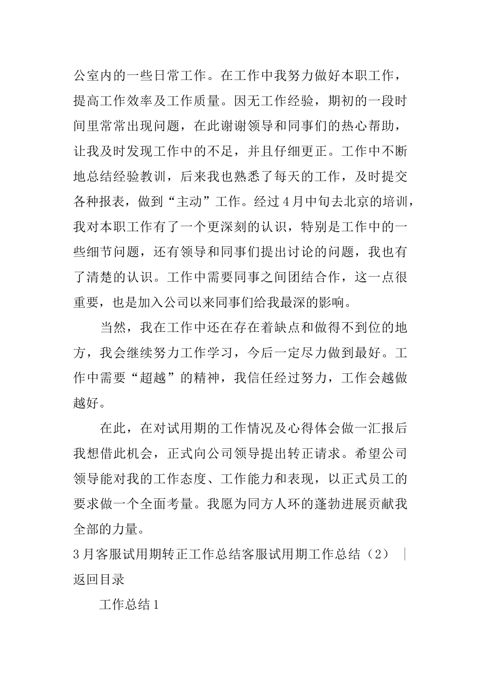 客服试用期工作总结4篇_第2页