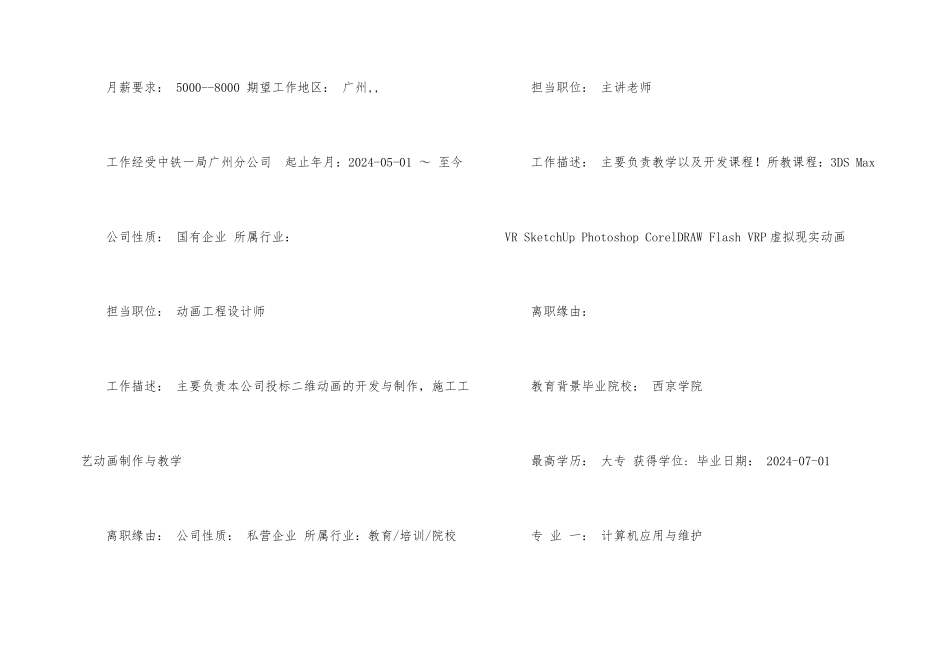 室内外装潢设计技术的简历写作_第2页
