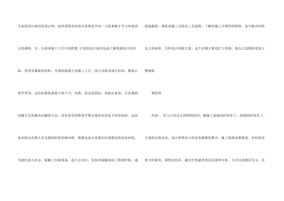 室内设计毕业的实习周记_第3页