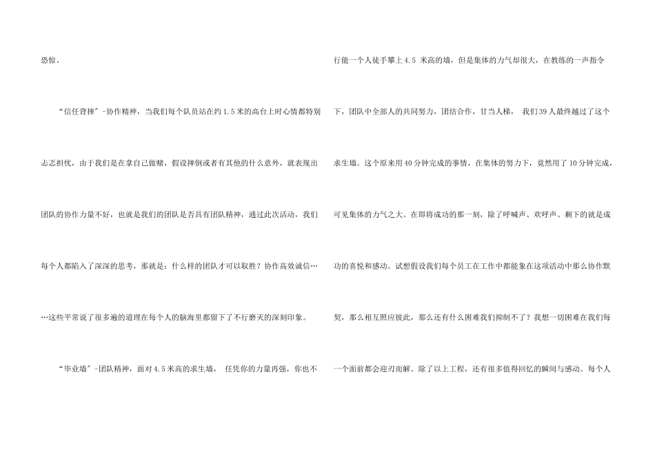 室外拓展培训心得体会_第3页