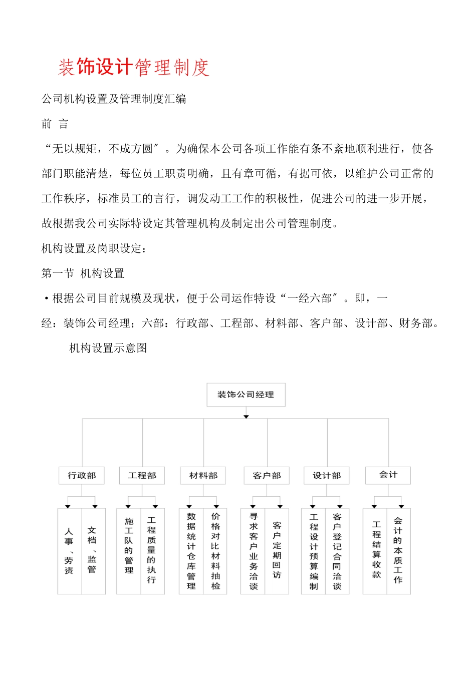 家装公司XXXX管理制度_第1页