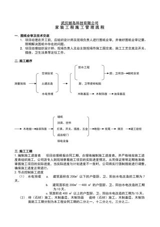 家装工程施工管理流程