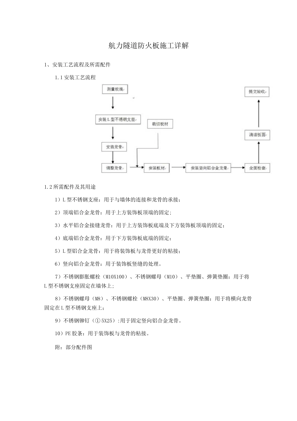 航力隧道防火板施工详解-安装节点图_第1页