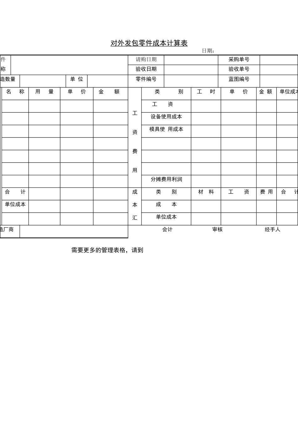 对外发包零件成本计算表_第2页