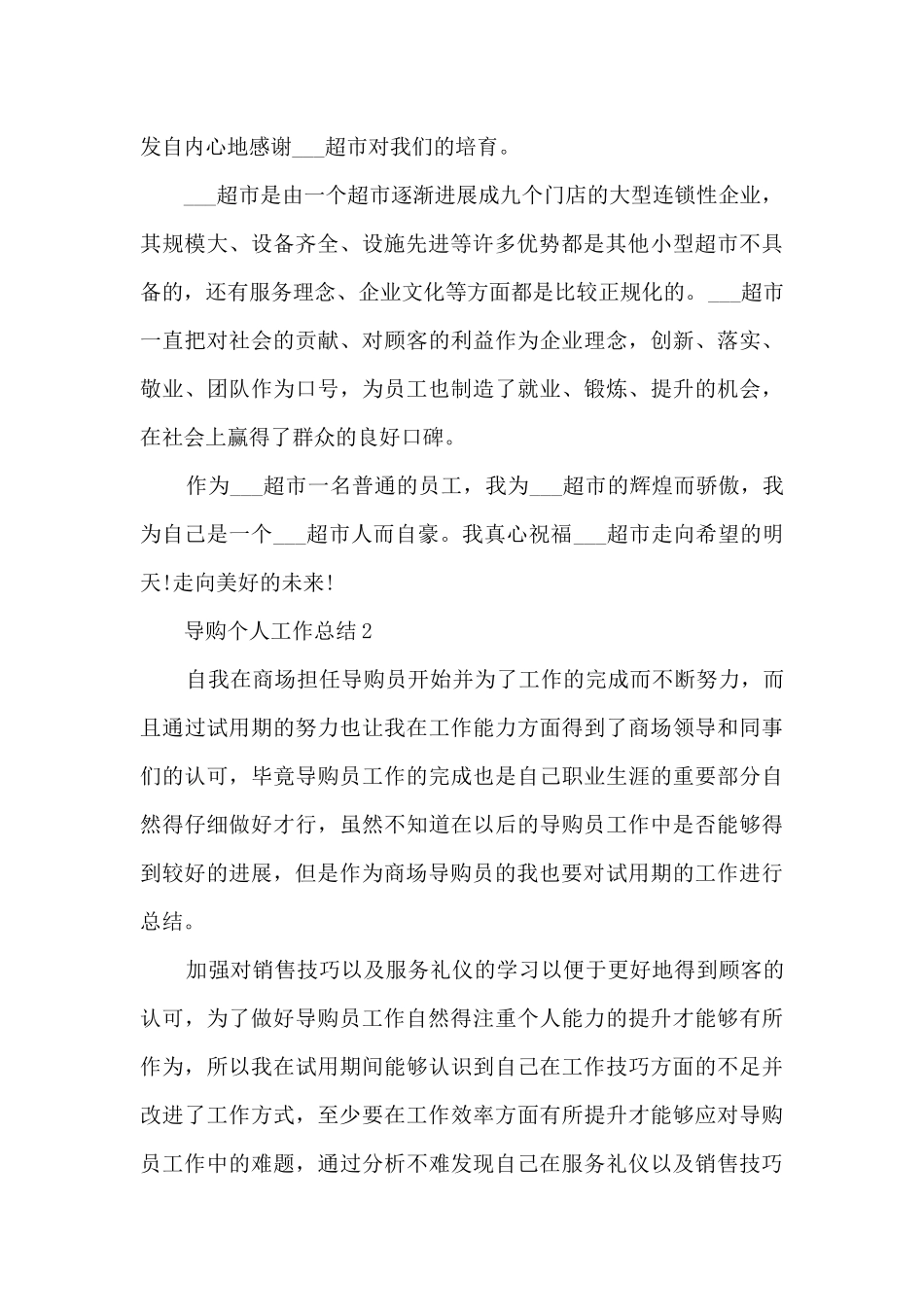 导购个人工作总结5篇_第2页