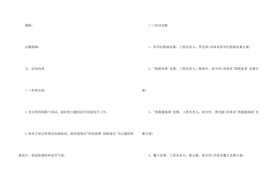 小学2024年科技节活动方案_第2页