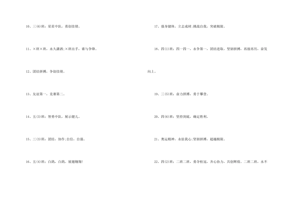 小学体操比赛口号6篇_第2页