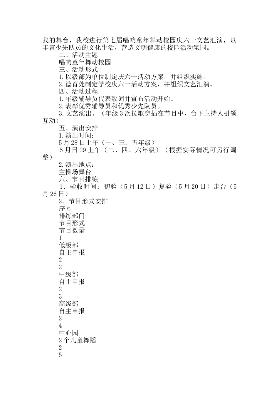 小学体育艺术文化节活动方案_第3页