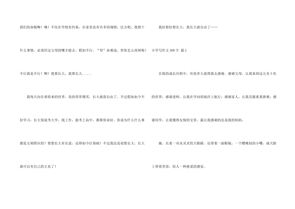 小学写400字合集七篇_第2页