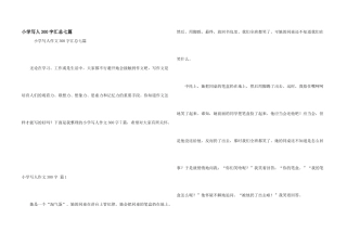 小学写人300字汇总七篇
