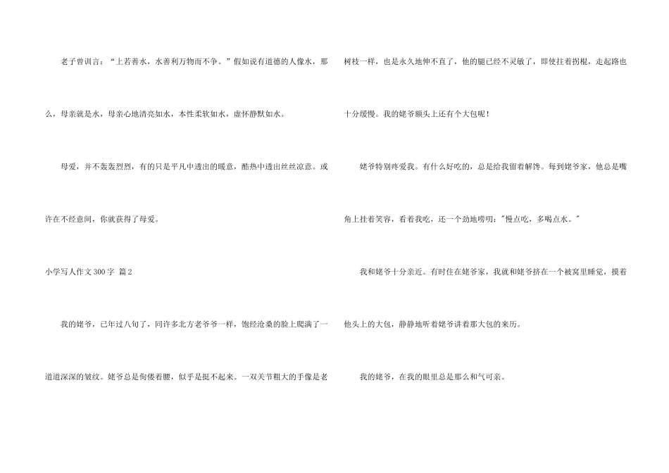 小学写人300字集锦九篇_第2页