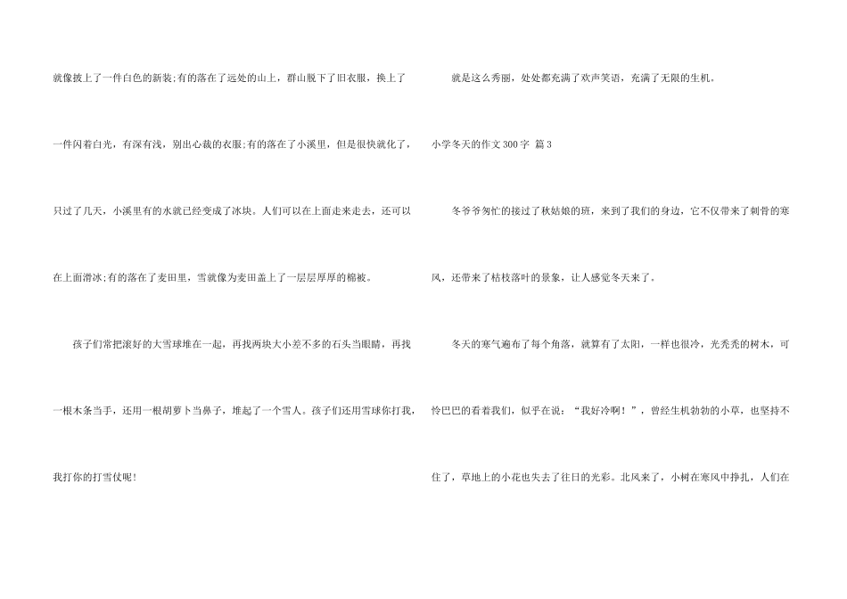 小学冬天的300字3篇_第3页