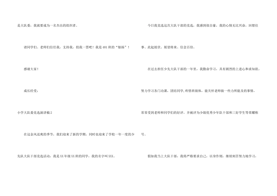 小学大队委竞选演讲稿_第3页