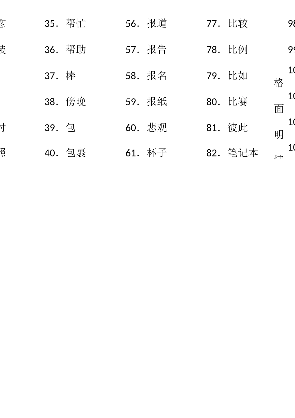 HSK5级 词汇(无拼音)_第2页