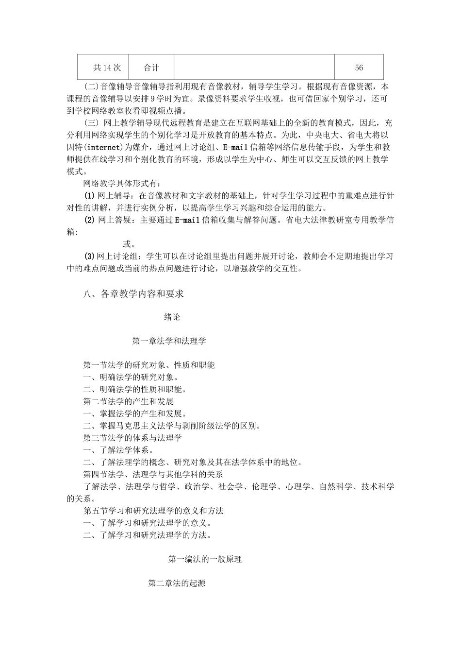 《法理学》课程教学方案._第3页