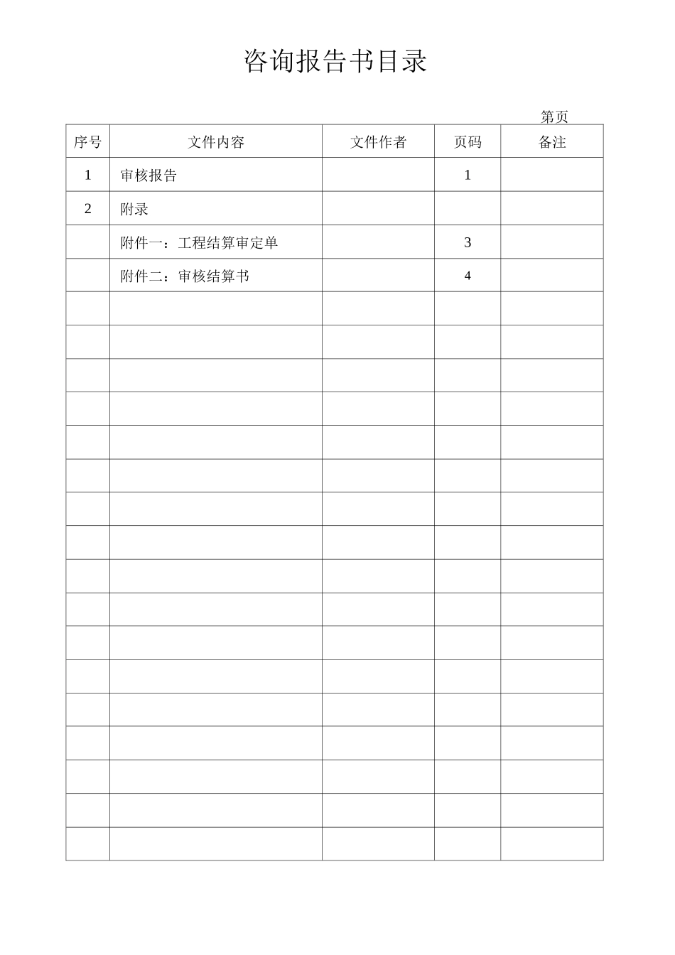 工程结算审核报告书!!!_第2页