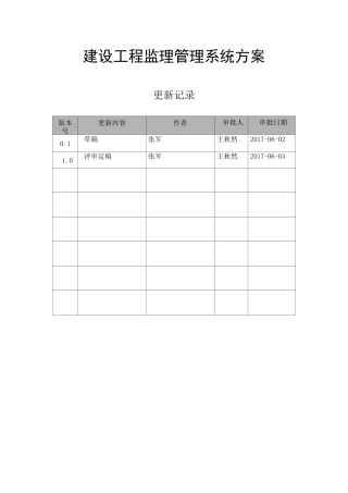 建设工程监理管理系统方案