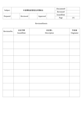 外部实验室管理及评价控制程序1