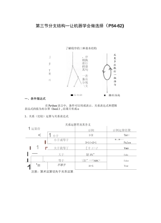 python基础：第三节 分支结构导学