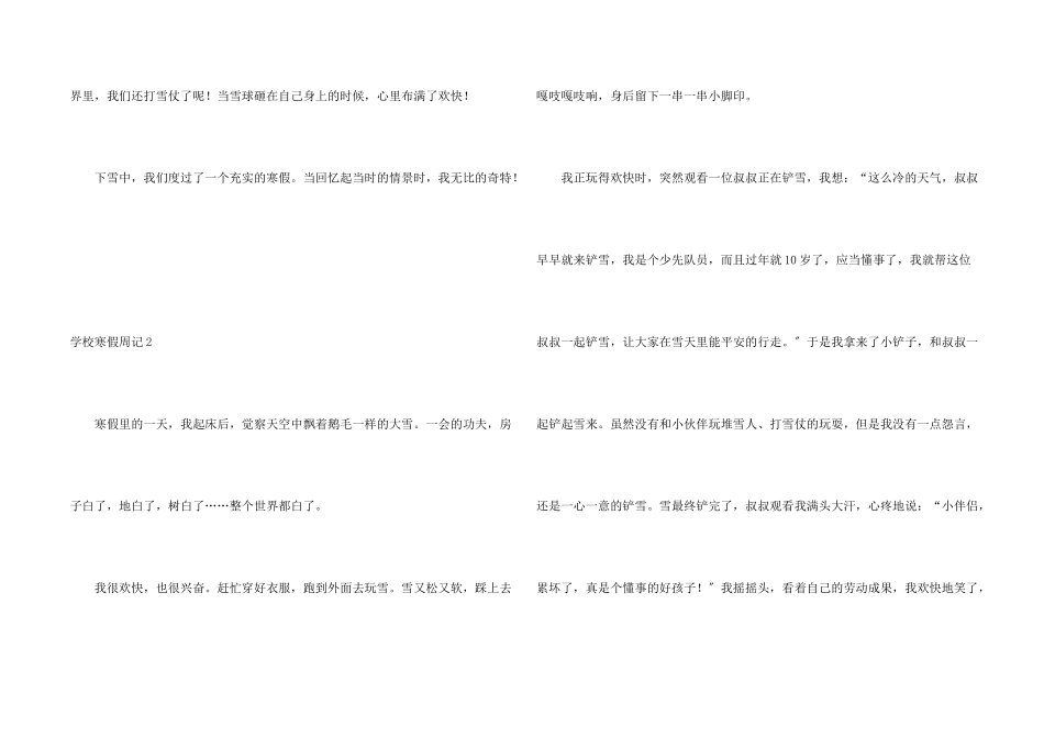 小学寒假周记(汇编15篇)_第2页