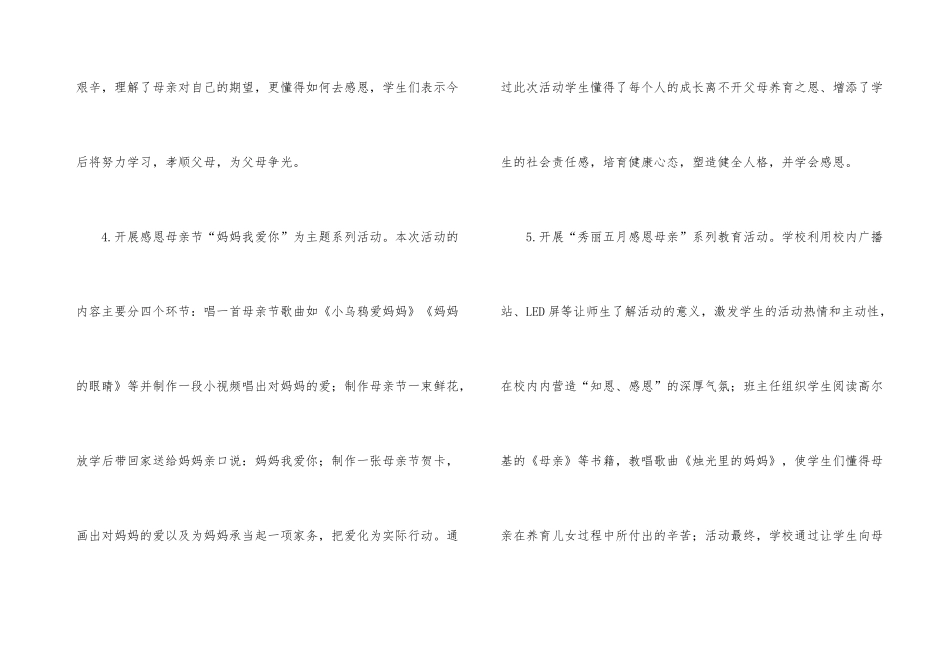 小学开展母亲节活动总结_第3页