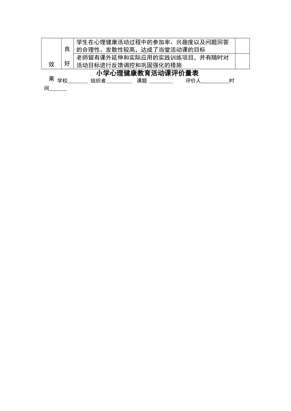 小学心理健康教育活动课评课标准_第2页
