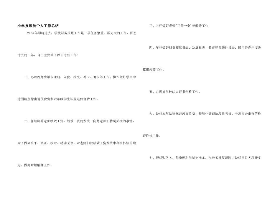 小学报账员个人工作总结_第1页
