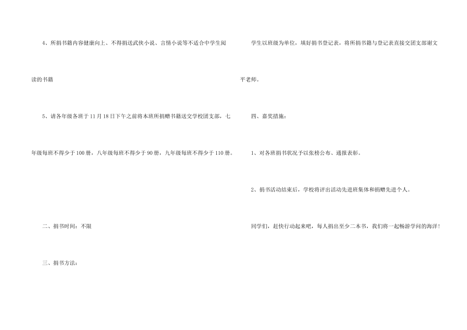 小学捐书活动倡议书_第2页