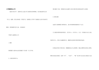 小学提纲怎么写