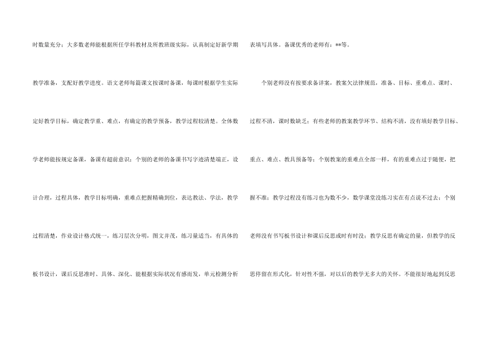 小学教学常规检查总结_第2页