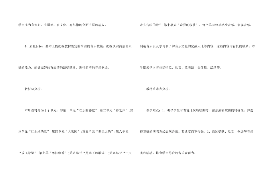 小学教学计划音乐集合6篇_第2页
