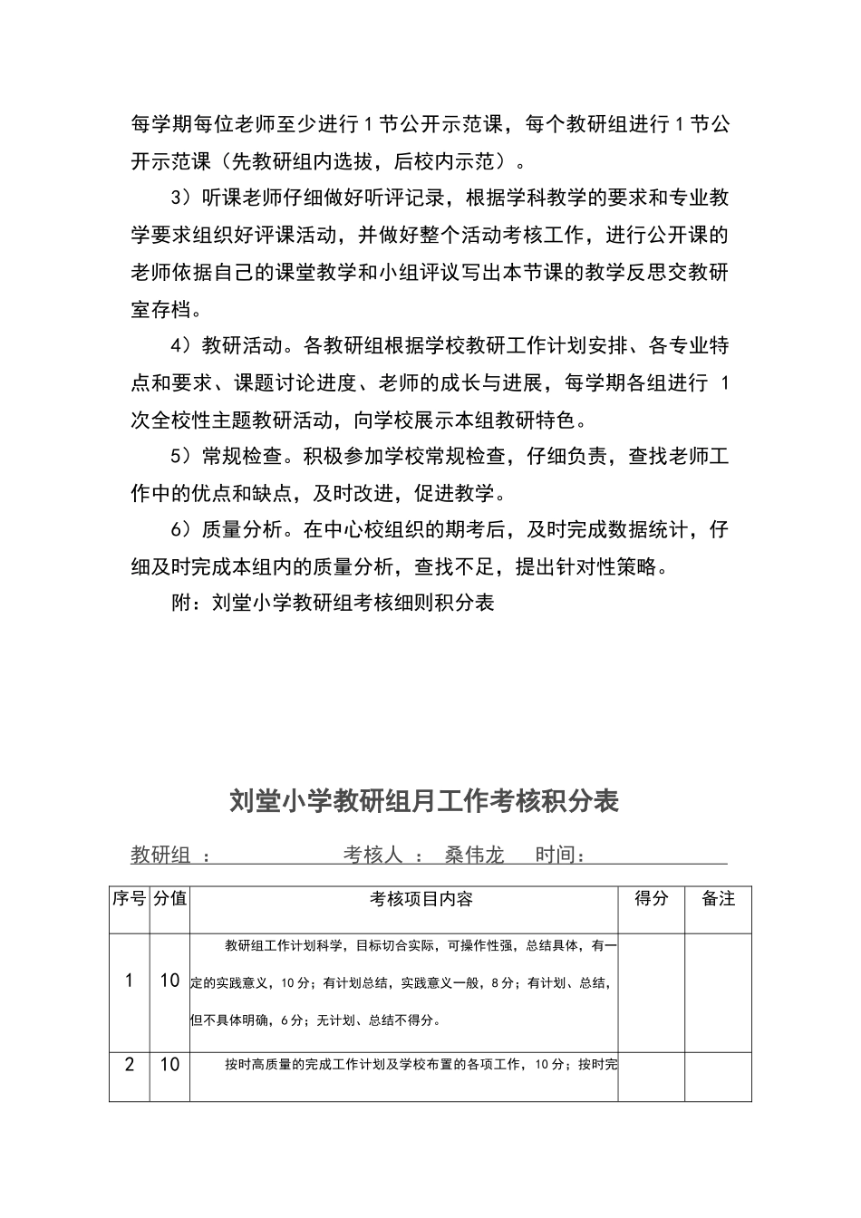 小学教研组管理制度及考评办法_第2页