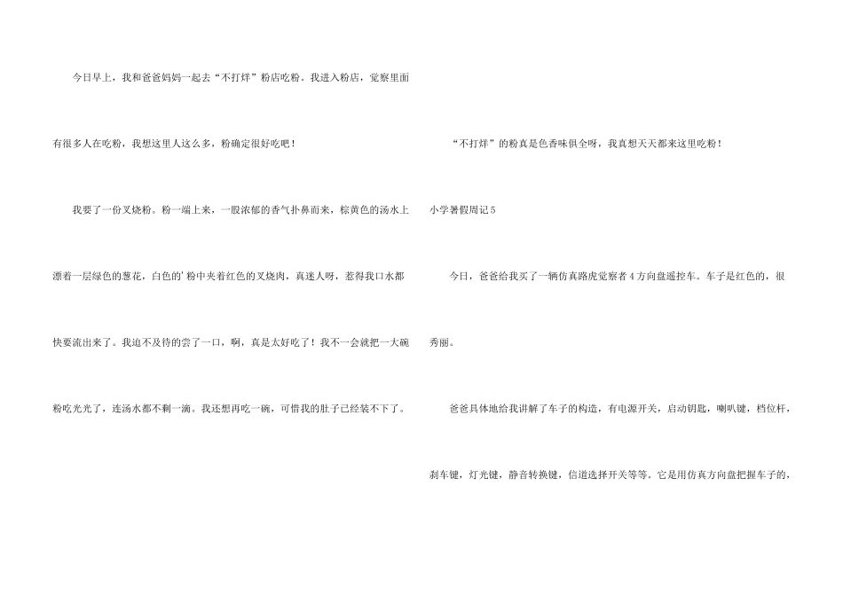 小学暑假周记15篇_第3页