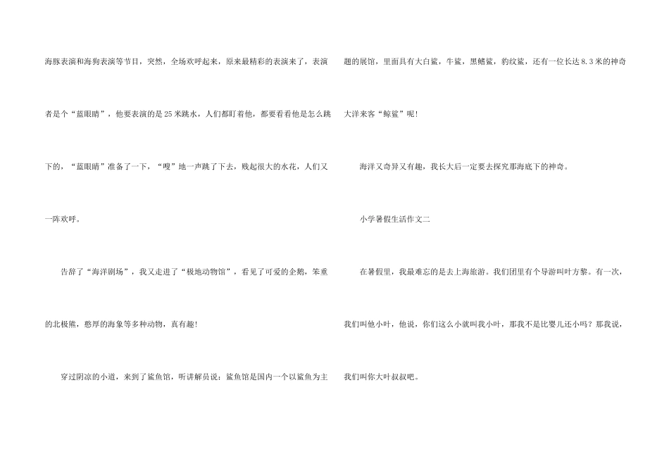 小学暑假生活2024_第2页