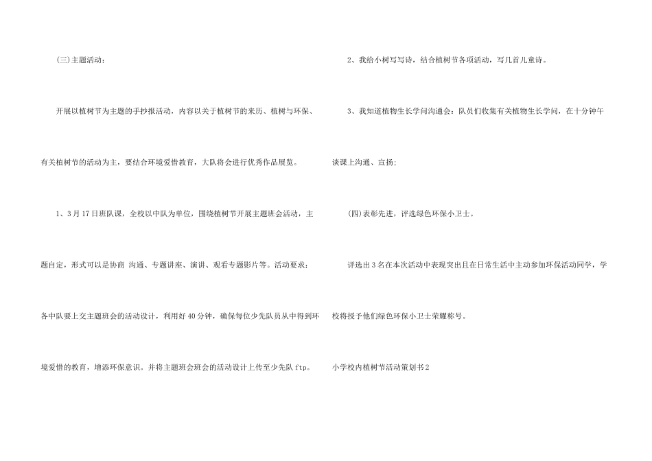 小学校园植树节活动策划书_第3页