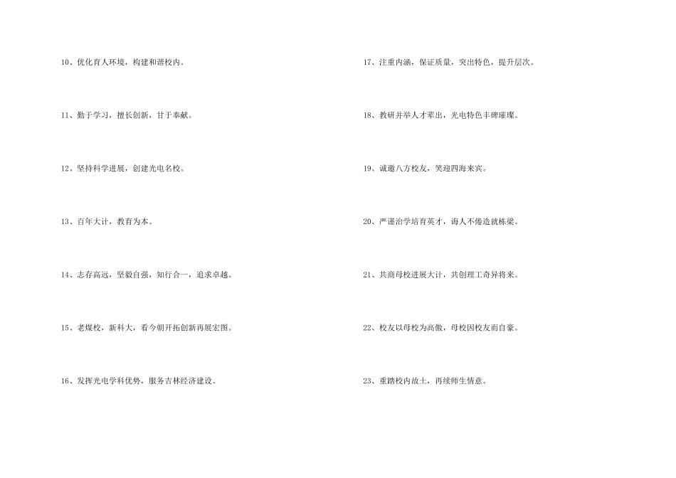 小学校庆口号大全_第2页
