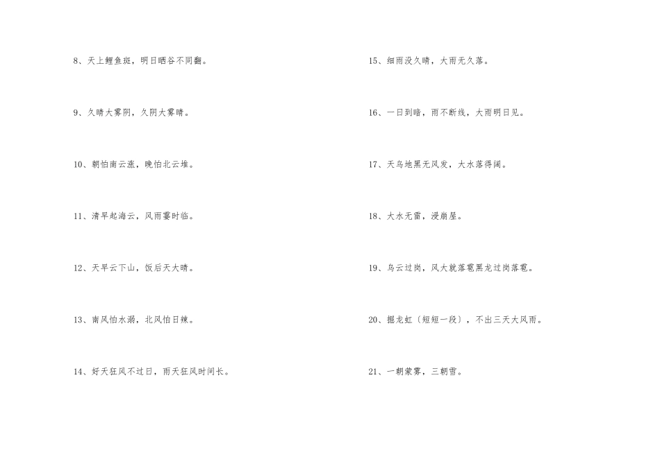 小学气象谚语12篇_第2页