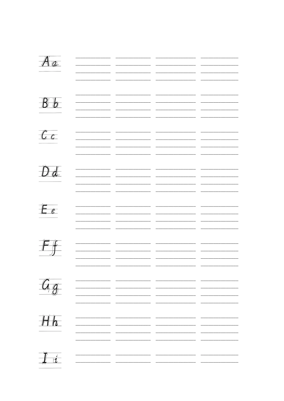 小学生26个英文字母书写标准_第2页