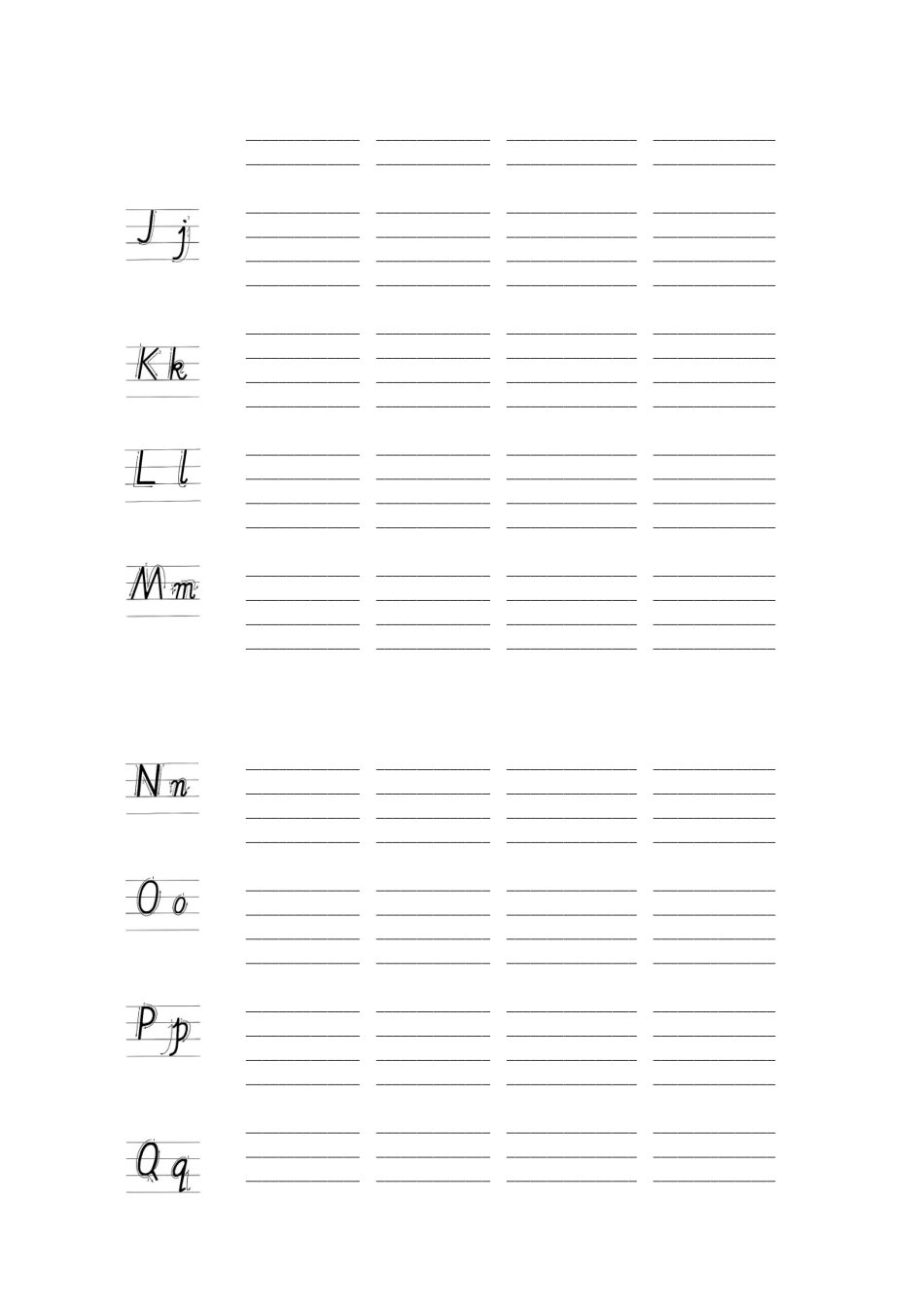 小学生26个英文字母书写标准_第3页