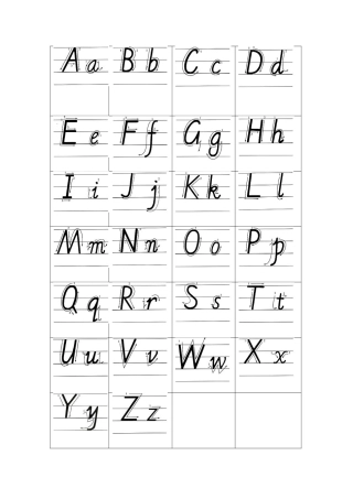 小学生26个英文字母书写标准